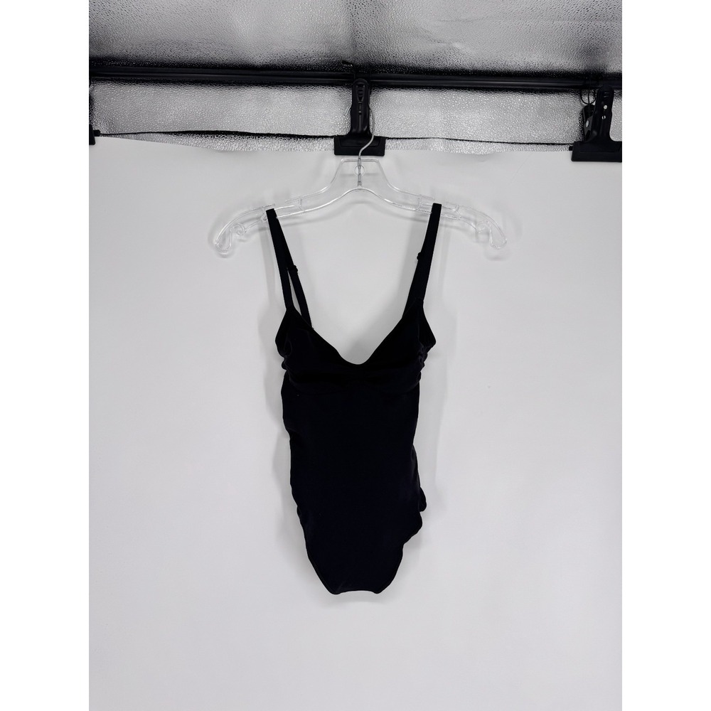 SKIMS Seamless Sculpt Thong Bodysuit Womens Small Onyx Black Adjustable Straps